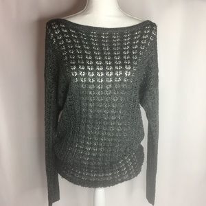 Ann Taylor Silver/Grey Sparkle Sweater Size Medium